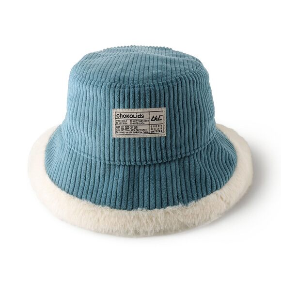 3427 Reversible Fur Bucket Hat Elegant Fuzzy Bucket Hat Corduroy Trendy main image 6